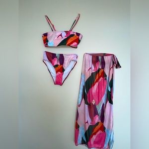 Shein Colorful Bikini with Skirt